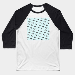 Southern Right Whale pattern Baseball T-Shirt